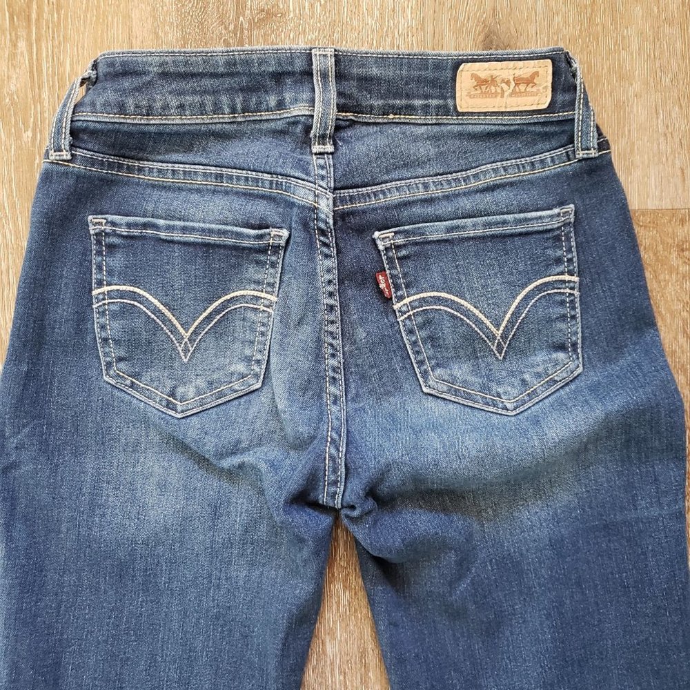 Levi’s Denim Jean Legging Jeggings Med Wash Skinny Stretchy, 23" waist